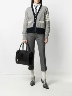 Thom Browne 4-Bar stripe knitted cardigan
