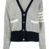 Thom Browne 4-Bar stripe knitted cardigan