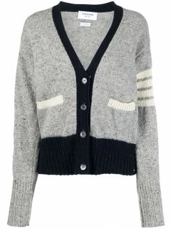 Thom Browne 4-Bar stripe knitted cardigan