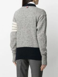 Thom Browne 4-Bar stripe knitted cardigan