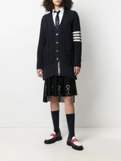 Thom Browne Pointelle cable-knit cardigan
