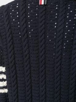Thom Browne Pointelle cable-knit cardigan