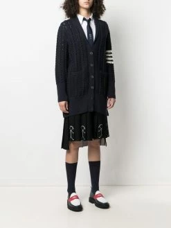 Thom Browne Pointelle cable-knit cardigan