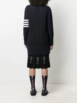 Thom Browne Pointelle cable-knit cardigan