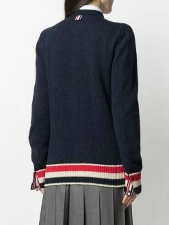Thom Browne RWB stripe knitted cardigan