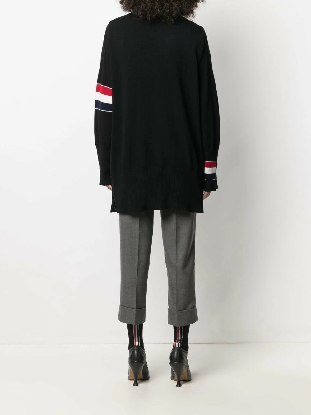 Thom Browne RWB stripe oversized jumper knitted sweaters of women 4 Thom Browne RWB stripe oversized jumper