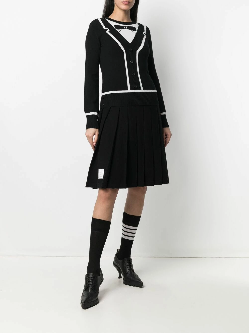 Thom Browne Tuxedo effect jumper knitted sweaters of women 2 Thom Browne tuxedo-effect jumper
