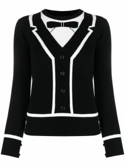 Thom Browne tuxedo-effect jumper