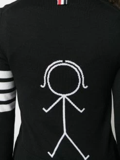 Thom Browne 4-Bar stripe printed cardigan