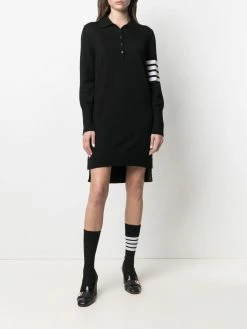 Thom Browne 4-Bar stripe polo dress