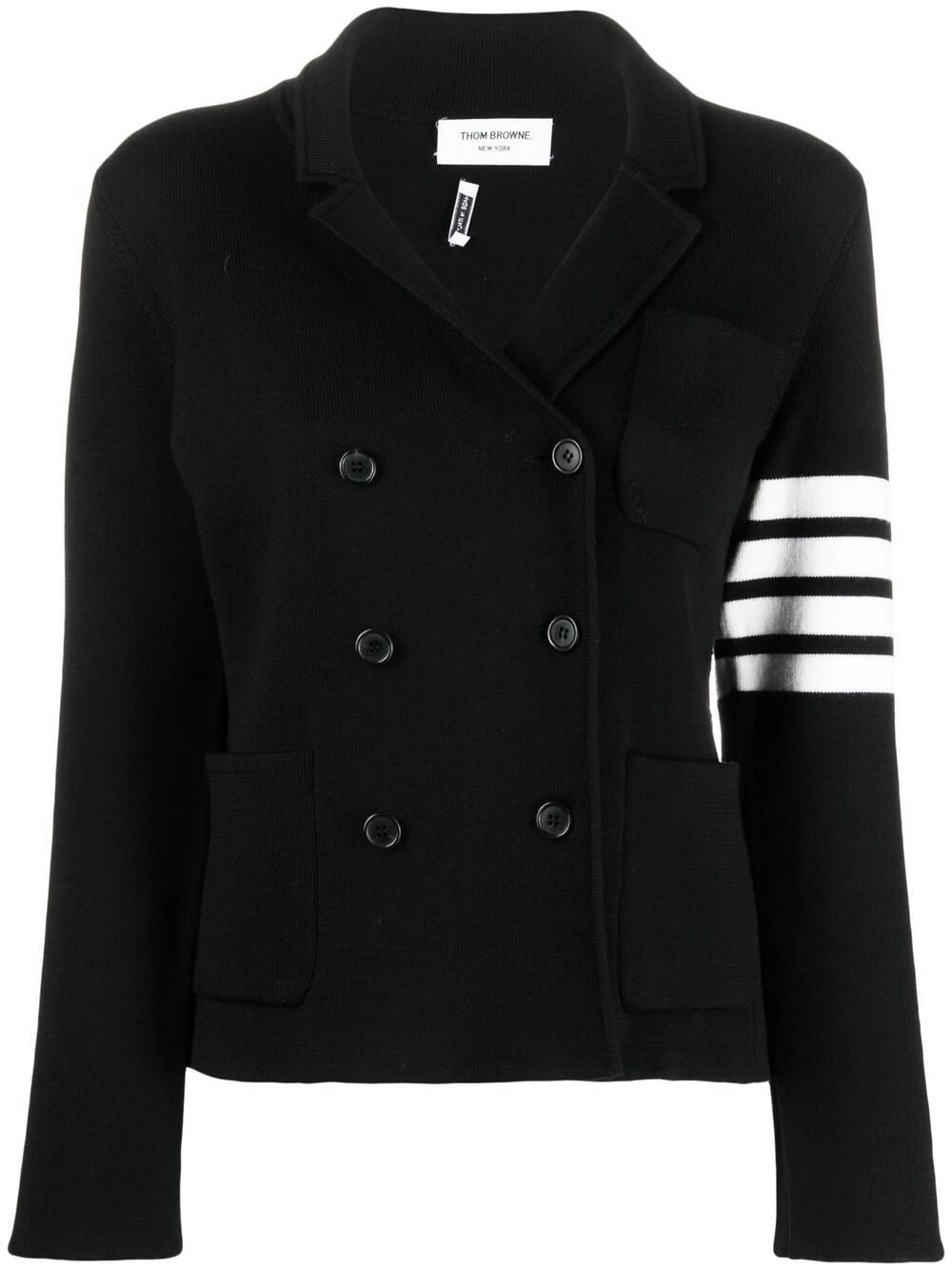 Thom Browne 4 Bar stripe knitted blazer blazers of women 1 Thom Browne 4-Bar stripe knitted blazer