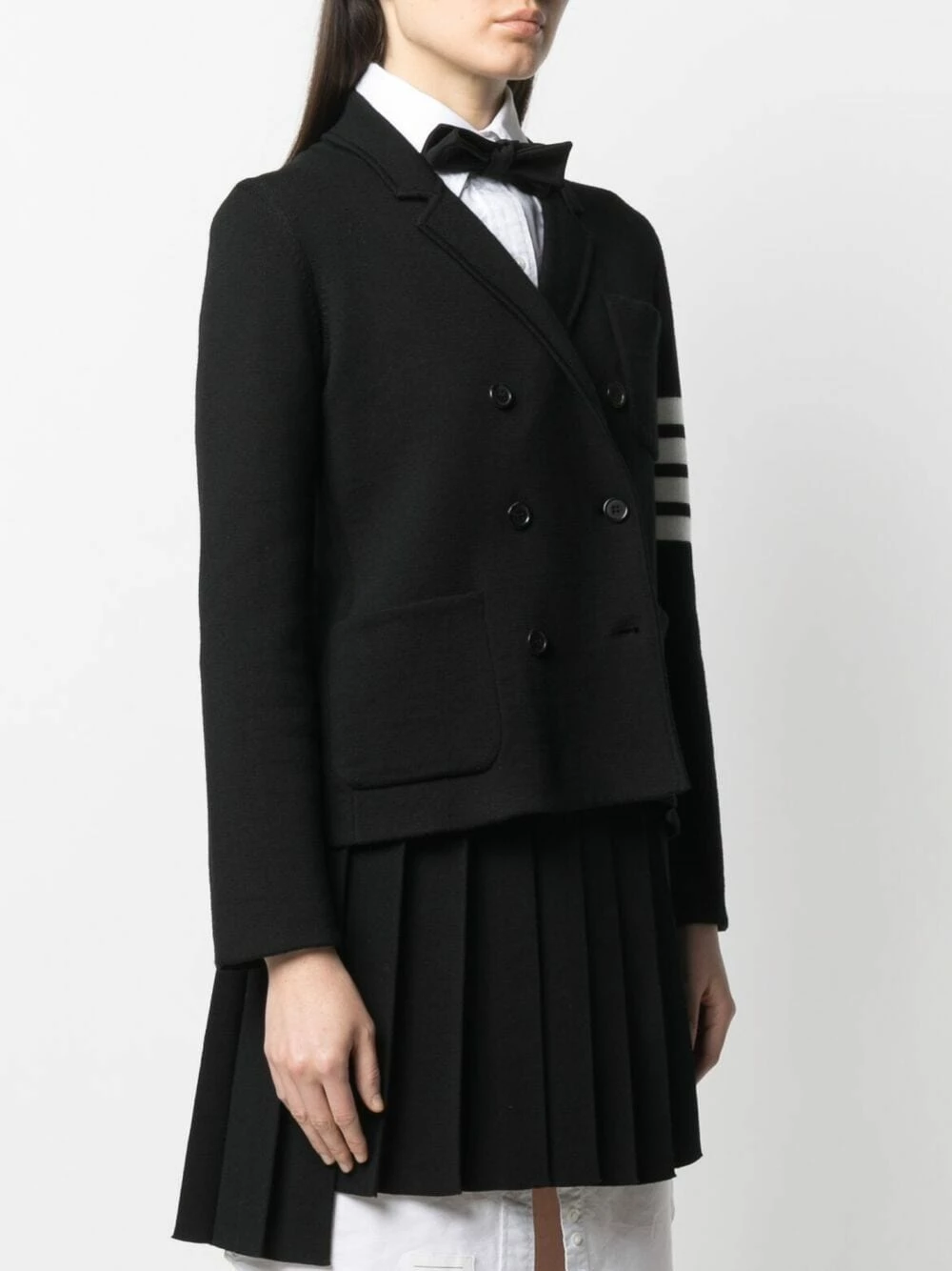 Thom Browne 4 Bar stripe knitted blazer blazers of women 3 Thom Browne 4-Bar stripe knitted blazer