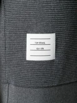 Thom Browne waffle-knit polo top