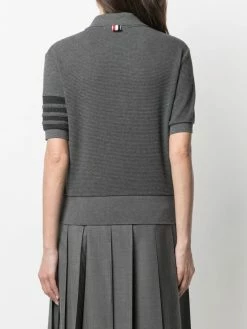 Thom Browne waffle-knit polo top