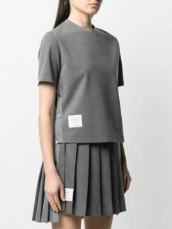 Thom Browne logo patch crew neck T-shirt