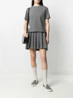 Thom Browne logo patch crew neck T-shirt