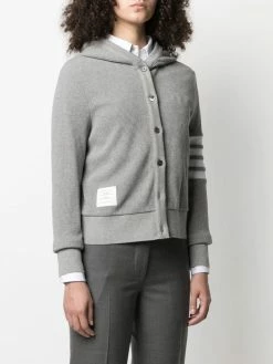Thom Browne knitted hoodie cardigan