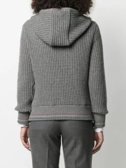 Thom Browne waffle-knit zip-up hoodie