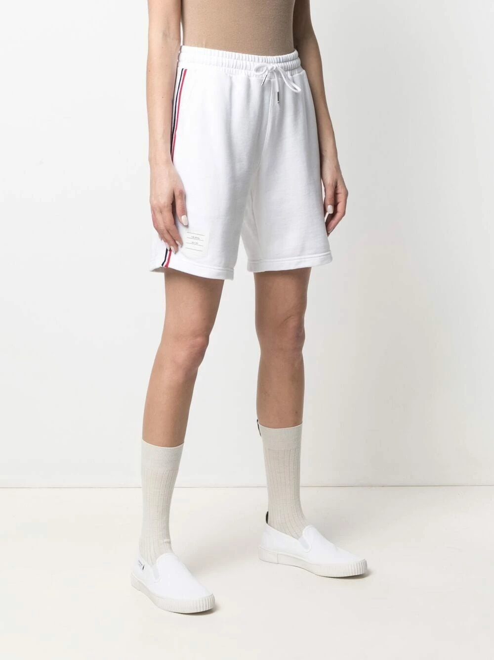 Thom Browne RWB stripe track shorts performance shorts of women 3 Thom Browne RWB-stripe track shorts