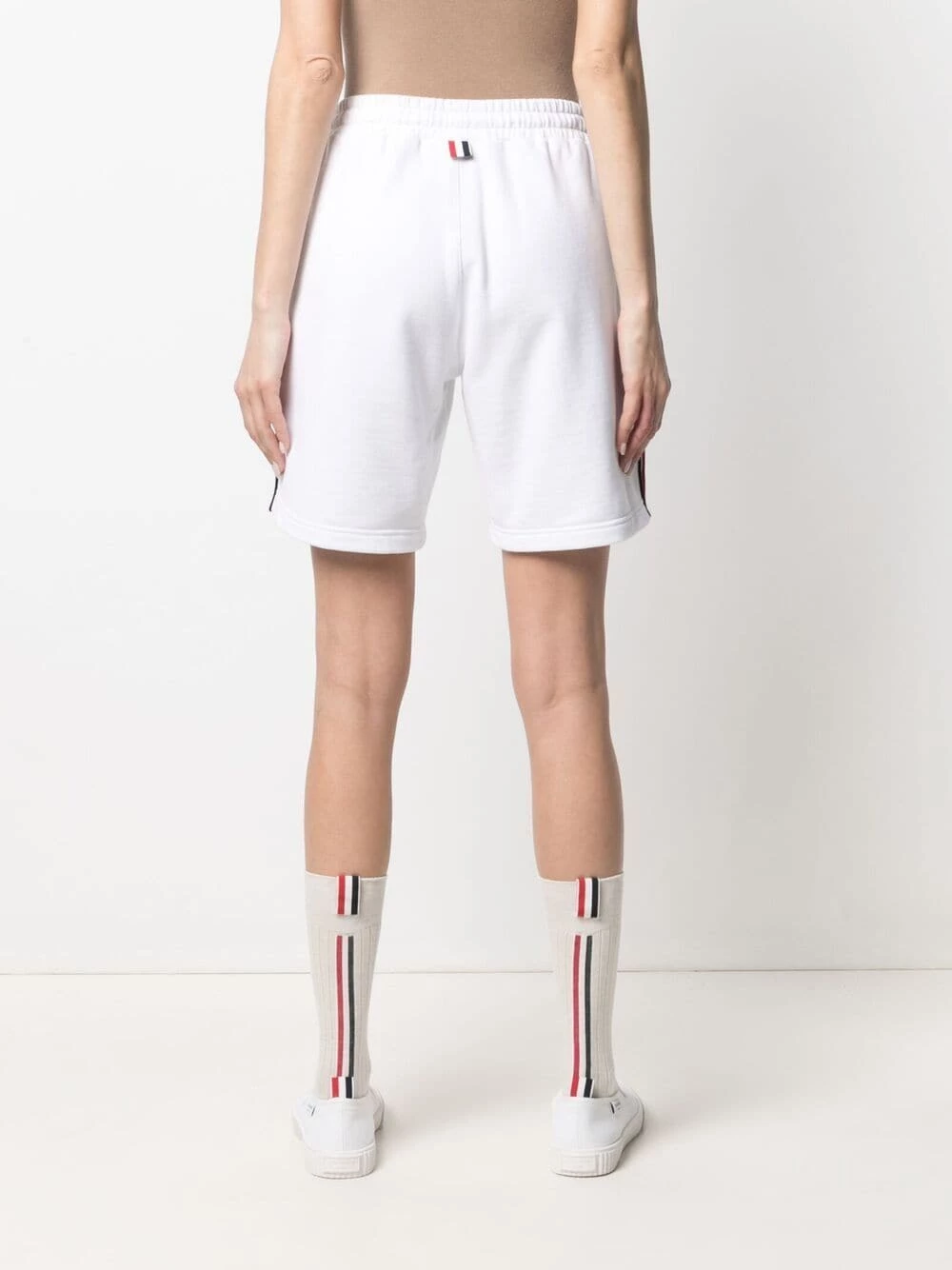 Thom Browne RWB stripe track shorts performance shorts of women 4 Thom Browne RWB-stripe track shorts