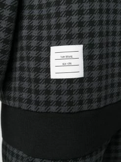 Thom Browne 4-Bar stripe checked sweatshirt