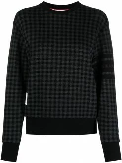 Thom Browne 4-Bar stripe checked sweatshirt
