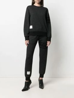 Thom Browne 4-Bar stripe checked sweatshirt