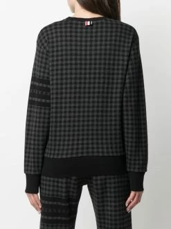 Thom Browne 4-Bar stripe checked sweatshirt