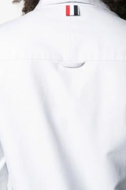 Thom Browne pinstriped pleated shirt dress