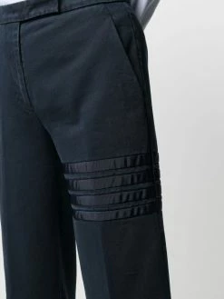 Thom Browne 4-Bar stripe cropped trousers