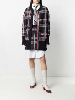Thom Browne checked high-waisted skirt