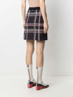 Thom Browne checked high-waisted skirt