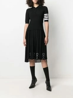 Thom Browne embroidered pleated skirt