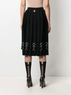 Thom Browne embroidered pleated skirt