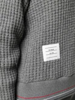 Thom Browne waffle-knit polo jumper