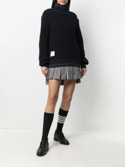 Thom Browne waffle-knit roll-neck jumper