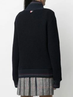 Thom Browne waffle-knit roll-neck jumper