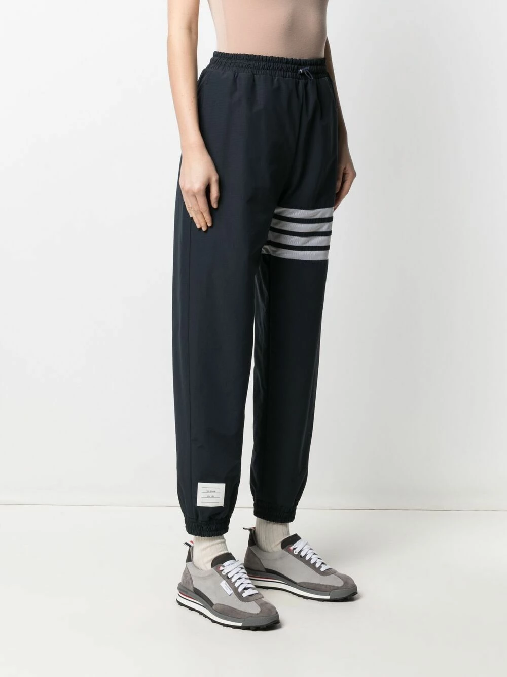 Thom Browne 4 Bar Stripe shell track pants performance track pants of women 4 Thom Browne 4-Bar Stripe shell track pants