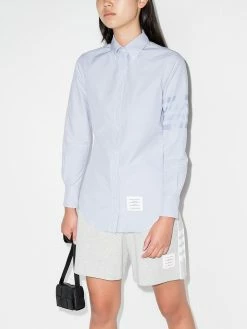 Thom Browne logo patch buttoned shirt