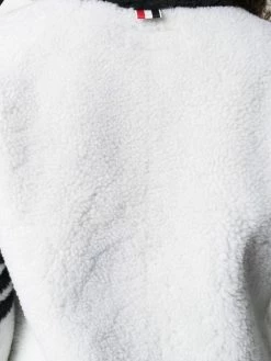 Thom Browne 4-Bar stripe shearling cardigan