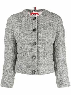 Thom Browne down-feather tweed sports jacket