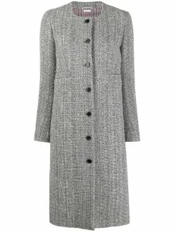Thom Browne tweed cardigan overcoat