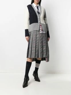 Thom Browne 4-Bar cable-knit cardigan