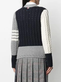 Thom Browne 4-Bar cable-knit cardigan