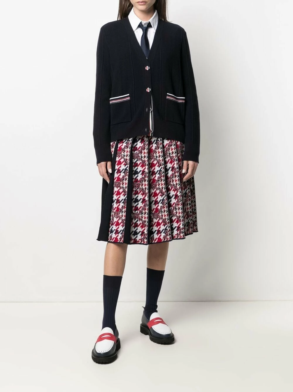 Thom Browne RWB stripe cardigan cardigans of women 2 Thom Browne RWB-stripe cardigan