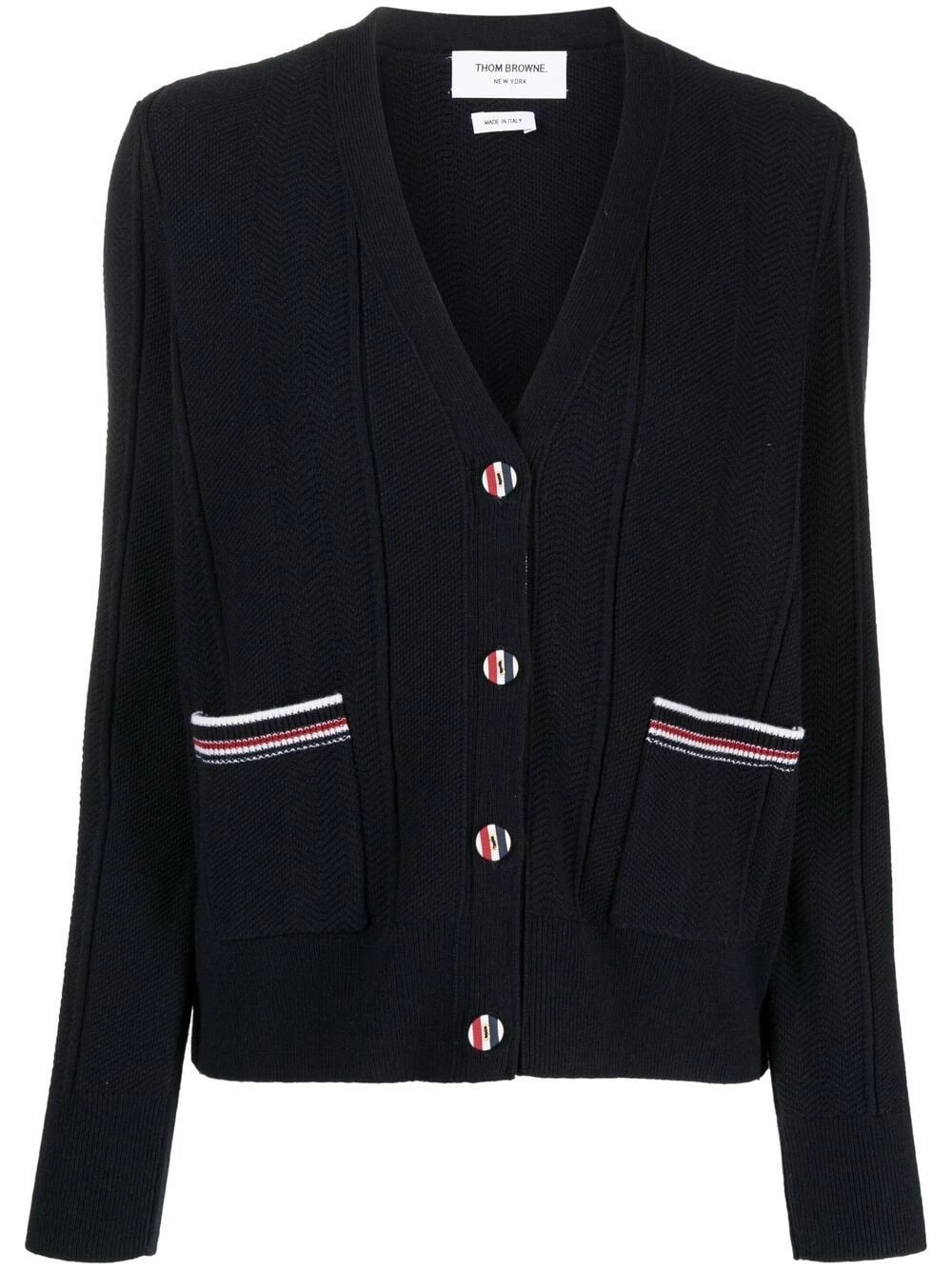Thom Browne RWB stripe cardigan cardigans of women 1 Thom Browne RWB-stripe cardigan