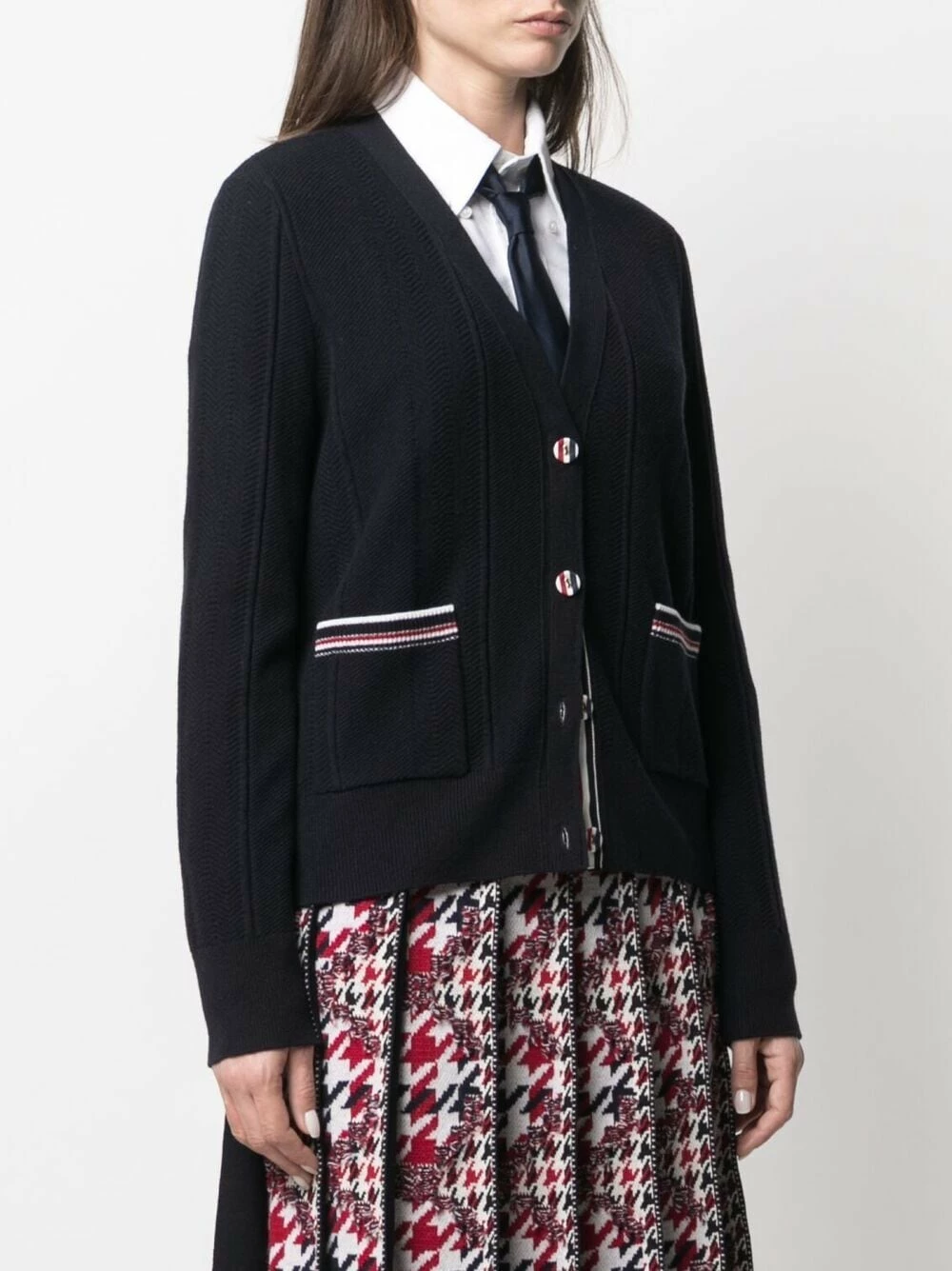 Thom Browne RWB stripe cardigan cardigans of women 3 Thom Browne RWB-stripe cardigan
