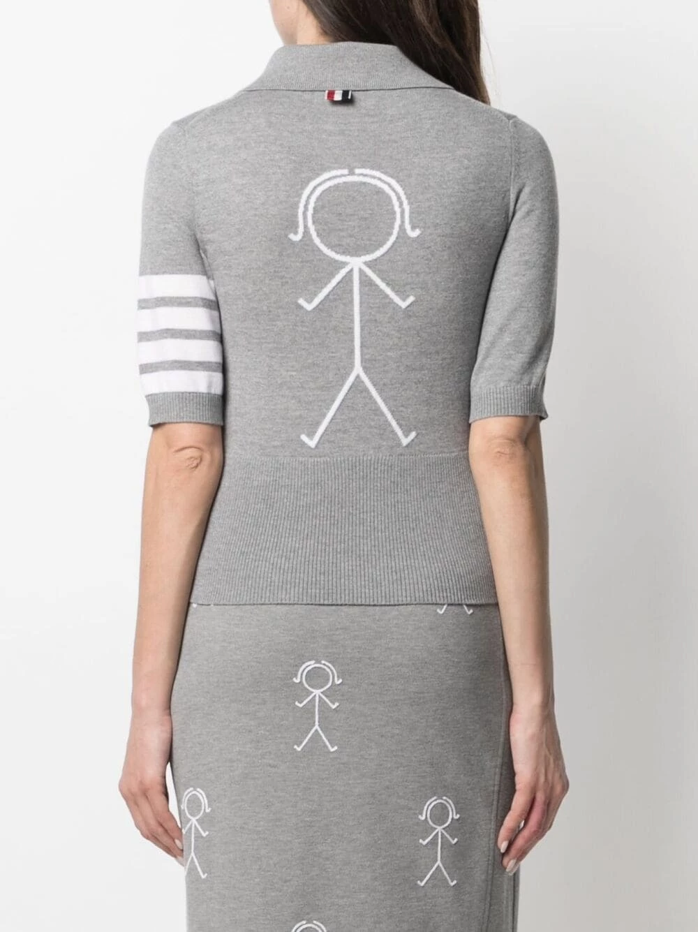 Thom Browne Mrs. Thom icon polo shirt knitted tops of women 4 Thom Browne Mrs. Thom icon polo shirt