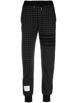 Thom Browne check-jacquard track pants