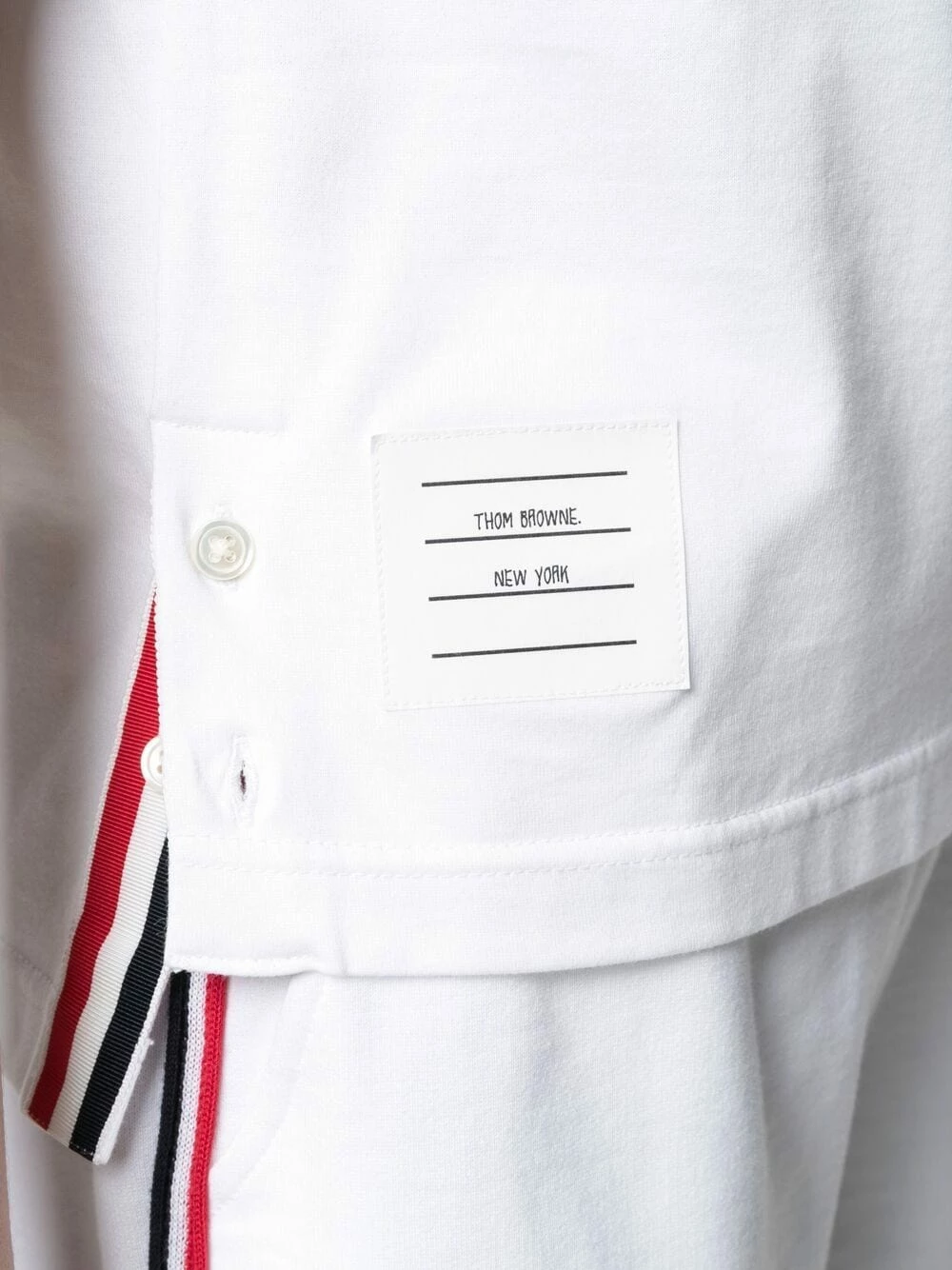 Thom Browne Contrast sleeve T shirt t-shirts & jersey shirts of women 5 Thom Browne contrast-sleeve T-shirt